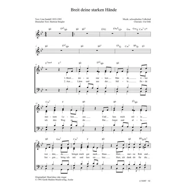 Produktbild des Artikels Breit deine starken Hände (Noten - Download)