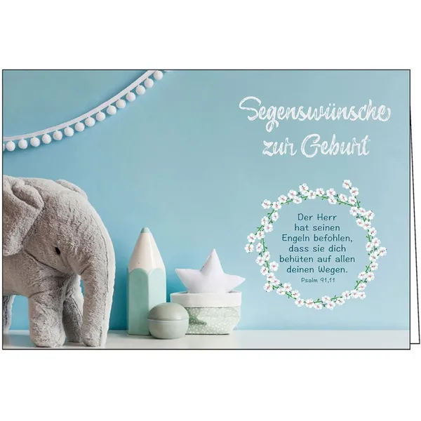 Produktbild des Artikels Faltkarte: Segenswünsche zur Geburt (Schreibwaren)