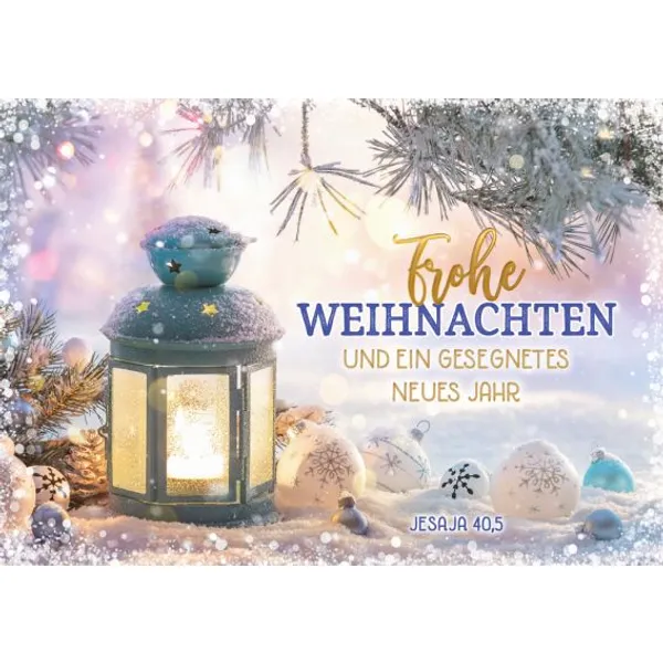 Produktbild des Artikels Faltkarte "Frohe Weihnachten - Metallwindlicht" (Schreibwaren)