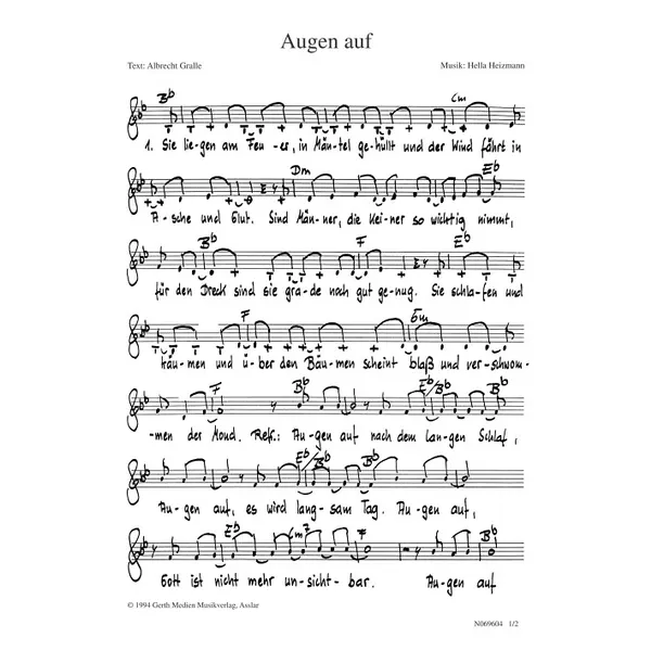 Produktbild des Artikels Augen auf (Noten - Download)