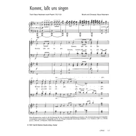 Produktbild des Artikels Kommt, lasst uns singen (Noten - Download)