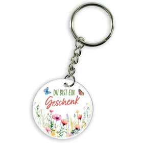 Produktbild des Artikels Schlüsselanhänger Edelstahl "Du bist ein Geschenk" ()