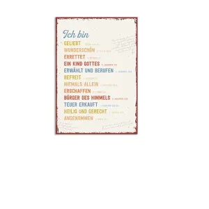 Produktbild des Artikels Metallschild klein - Ich bin geliebt ()