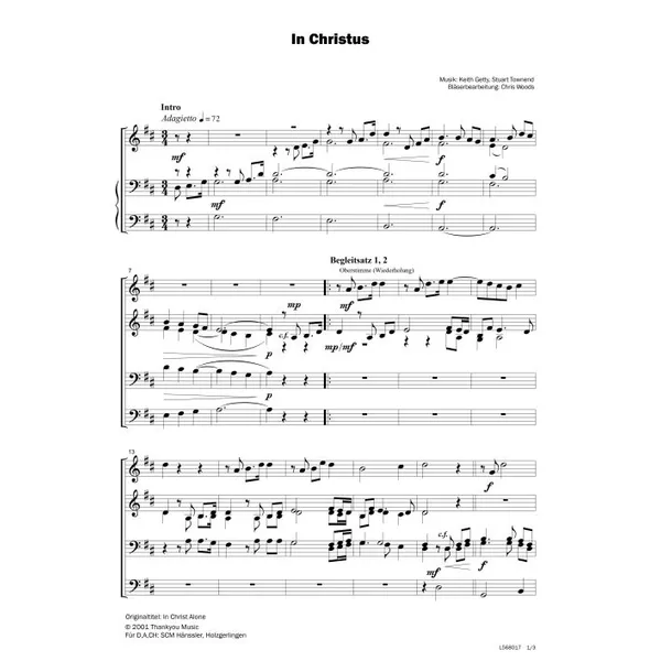 Produktbild des Artikels In Christus (Noten - Download)