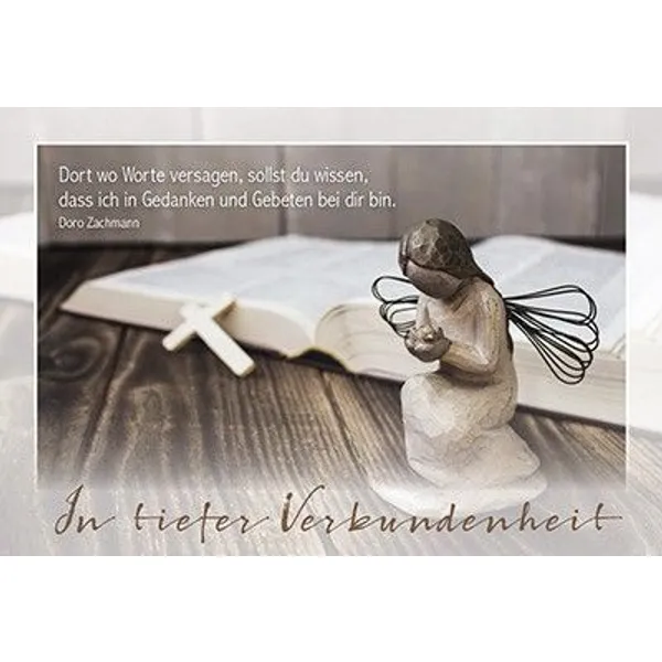 Produktbild des Artikels Faltkarte: Dort wo Worte versagen - Trauer (Schreibwaren)