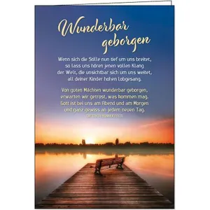 Produktbild des Artikels Faltkarte: Wunderbar geborgen - Trauer (Schreibwaren)