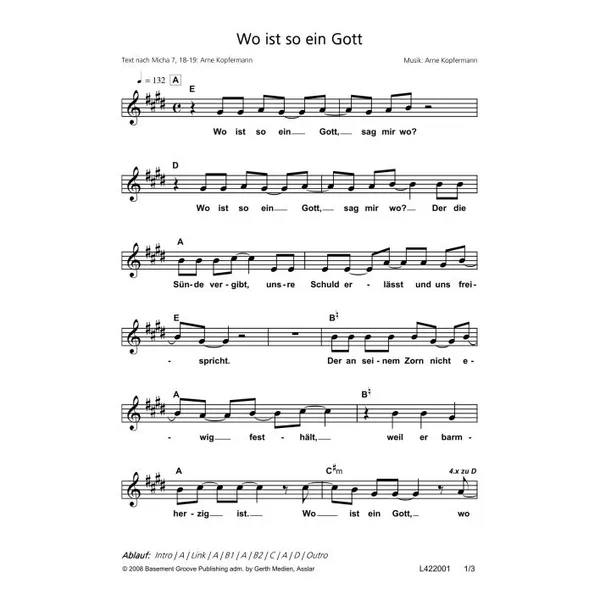 Produktbild des Artikels Wo ist so ein Gott (Noten - Download)
