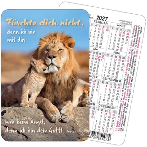 Produktbild des Artikels Jahreslosung 2027 - Spielkartenkalender Tier (Kalender)