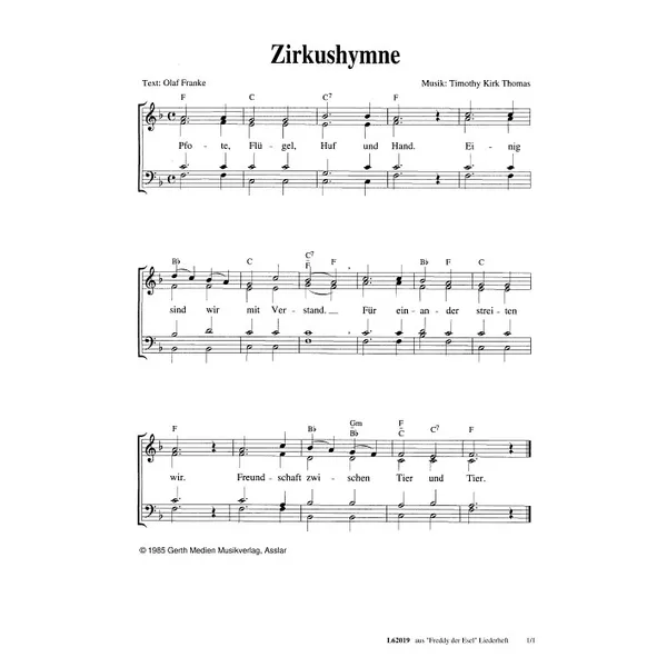 Produktbild des Artikels Zirkushymne (Noten - Download)