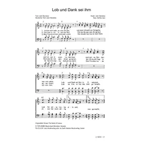 Produktbild des Artikels Lob und Dank sei ihm (Noten - Download)