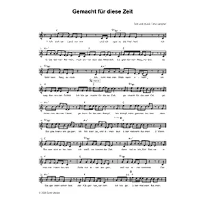 Produktbild des Artikels Gemacht für diese Zeit (Noten - Download)