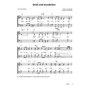 Produktbild des Artikels Groß und wunderbar (Noten - Download)