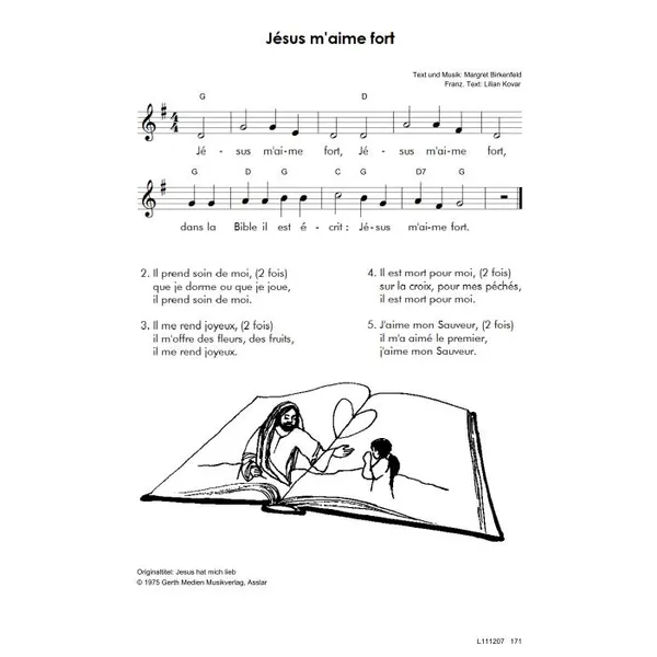 Produktbild des Artikels Jésus m'aime fort (Noten - Download)