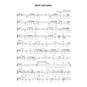 Produktbild des Artikels Nicht viel reden (Noten - Download)