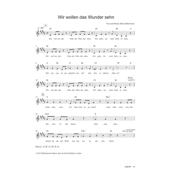 Produktbild des Artikels Wir wollen das Wunder sehn (Noten - Download)