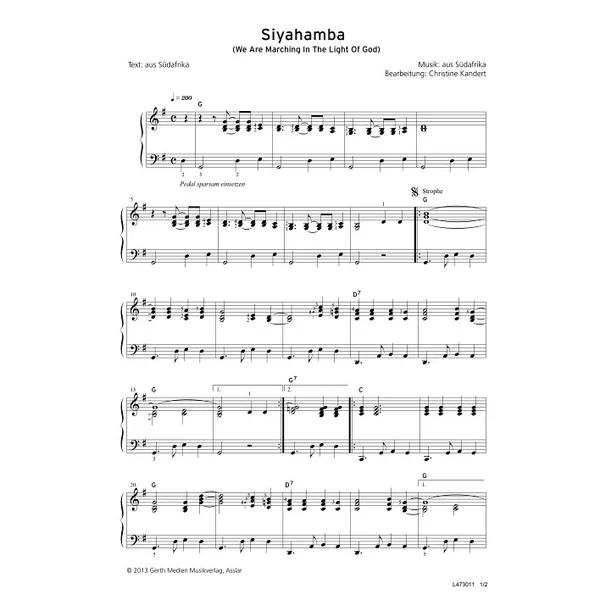 Produktbild des Artikels Siyahamba (Noten - Download)
