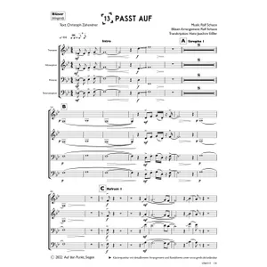 Produktbild des Artikels Passt auf (Bläser) (Noten - Download)