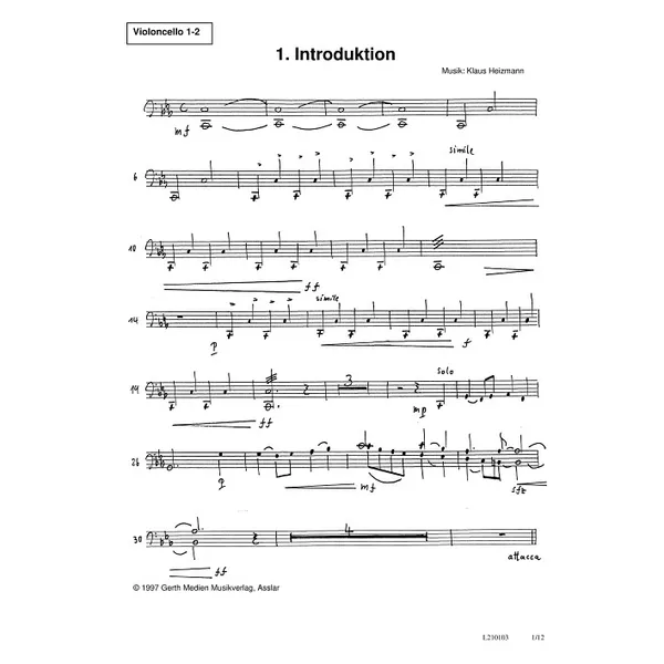 Produktbild des Artikels Dank für Golgatha (Violincello 1+2) (Noten - Download)