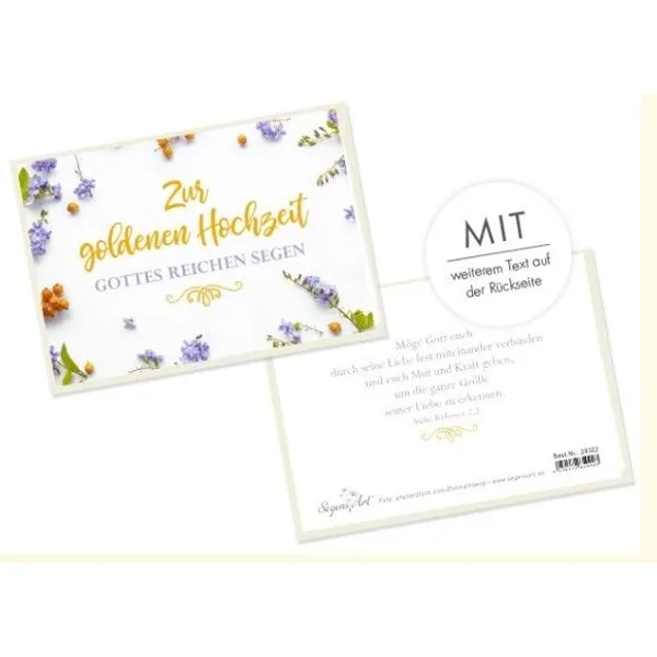 Produktbild des Artikels Faltkarte - Goldene Hochzeit - Mut und Kraft (Schreibwaren)