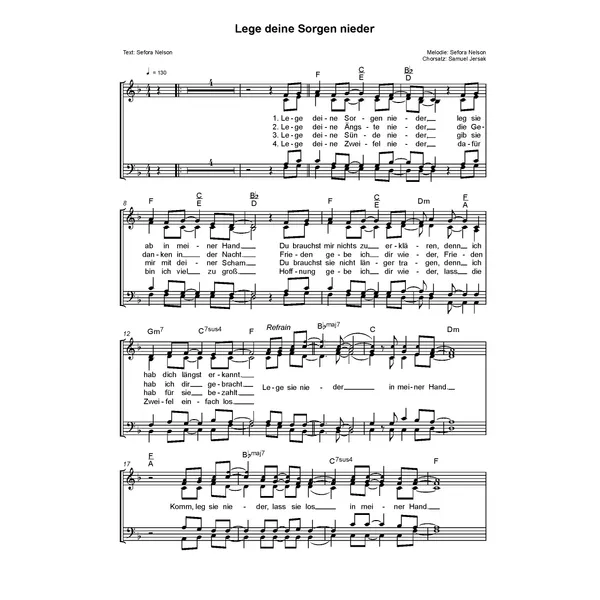 Produktbild des Artikels Lege deine Sorgen nieder (Noten - Download)