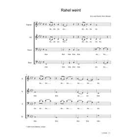 Produktbild des Artikels Rahel weint (Noten - Download)