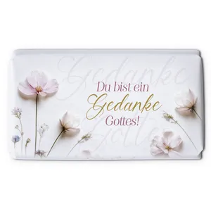 Produktbild des Artikels Schokoladengrüsse "Du bist ein Gedanke Gottes!" (40g) (Lebensmittel)
