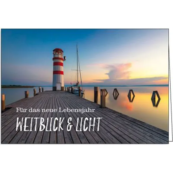 Produktbild des Artikels Faltkarte: Für das neue Lebensjahr Weitblick & Licht - Geburtstag (Schreibwaren)