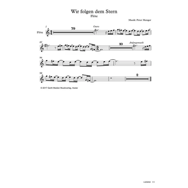 Produktbild des Artikels Wir folgen dem Stern (Flöte) (Noten - Download)
