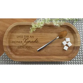 Produktbild des Artikels Holztablett "Lass dir an meiner Gnade genügen." ()