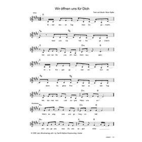 Produktbild des Artikels Wir öffnen uns für dich (Noten - Download)
