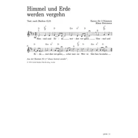 Produktbild des Artikels Himmel und Erde werden vergehn (Noten - Download)