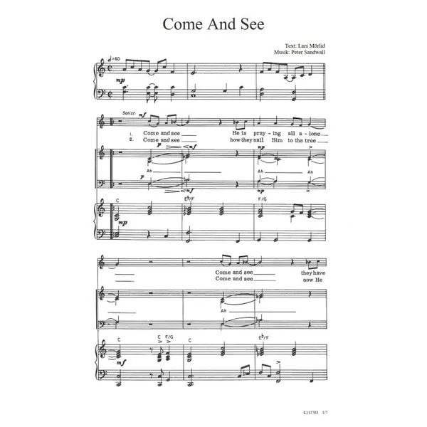 Produktbild des Artikels Come And See (Noten - Download)