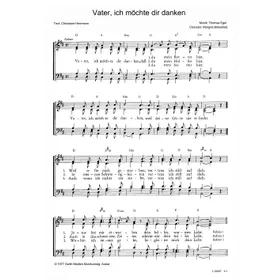 Produktbild des Artikels Vater, ich möchte dir danken (Noten - Download)