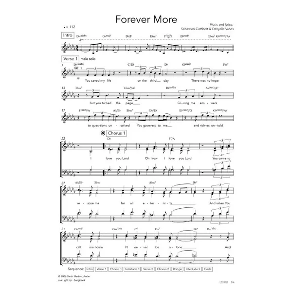 Produktbild des Artikels Forever More (Noten - Download)