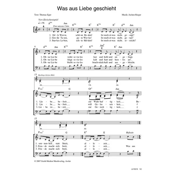 Produktbild des Artikels Was aus Liebe geschieht (Noten - Download)