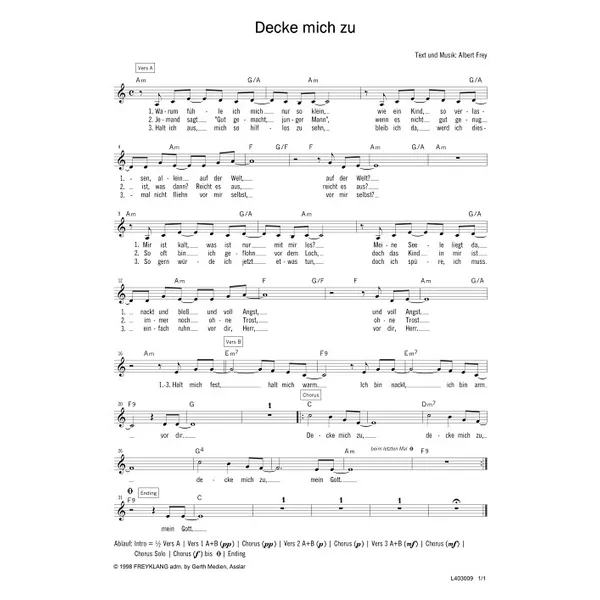 Produktbild des Artikels Decke mich zu (Noten - Download)