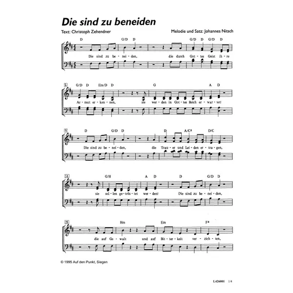 Produktbild des Artikels Die sind zu beneiden (Noten - Download)