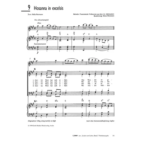 Produktbild des Artikels Hosanna In Excelsis (Noten - Download)