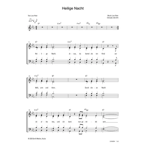 Produktbild des Artikels Heilige Nacht (Noten - Download)