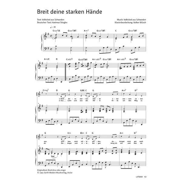 Produktbild des Artikels Breit deine starken Hände (Noten - Download)