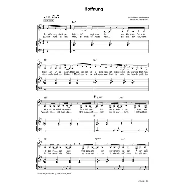 Produktbild des Artikels Hoffnung (Noten - Download)