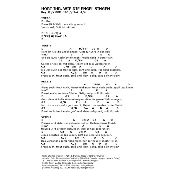 Produktbild des Artikels Hört ihr wie die Engel singen (Noten - Download)