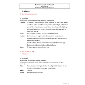 Produktbild des Artikels Die vier Kerzen (Rollentexte) (Noten - Download)