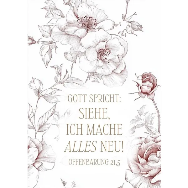 Produktbild des Artikels Jahreslosung 2026 - Poster A3 "Rosen" ()