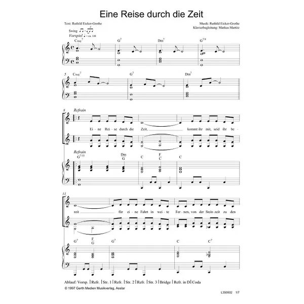 Produktbild des Artikels Eine Reise durch die Zeit (Noten - Download)