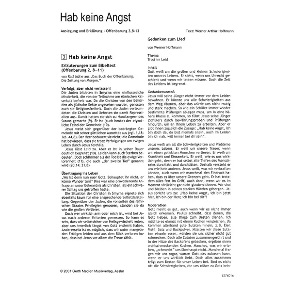 Produktbild des Artikels Hab keine Angst (Noten - Download)