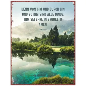 Produktbild des Artikels Metallschild groß - Ihm sei Ehre in Ewigkeit ()