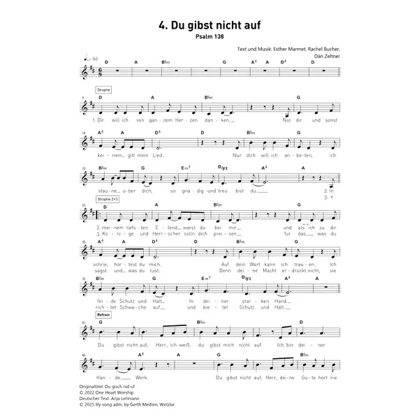 Produktbild des Artikels Du gibst nicht auf (Noten - Download)