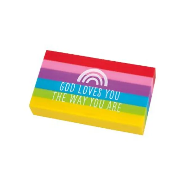 Produktbild des Artikels Radiergummi "Regenbogen" - englisch (Schreibwaren)