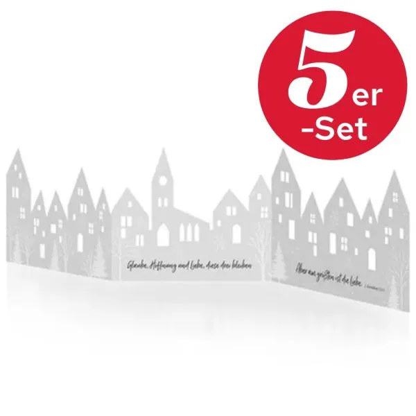 Produktbild des Artikels Leporello "Die Liebe aber ist die größte" 5er-Pack ()